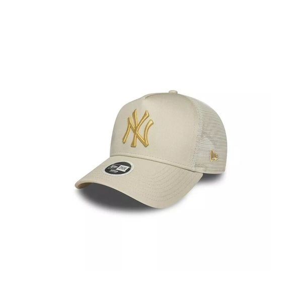 Damska czapka typu trucker New York Yankees New Era 9FORTY MLB Metallic. Brązowe czapki damskie New Era, bez wzorów, eleganckie. Za 144.50 zł.