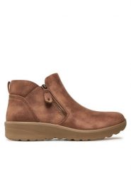 Skechers Botki Lovely Vibe 158952/MUSH Szary. Szare botki damskie Skechers, bez wzorów, z materiału, bez obcasa, na płaskiej podeszwie, bez zapięcia. Za 229.99 zł.