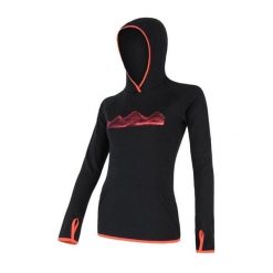 SENSOR Bluza damska MERINO UPPER FLEECE HOODED-M-Czarny. Czarne bluzy damskie Sensor, na lato, m, bez wzorów, z dzianiny, sportowe, bez ramiączek, bez kaptura. Za 401.49 zł.