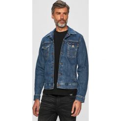 Wrangler - Kurtka jeansowa. Niebieskie kurtki męskie Wrangler, m, bez wzorów, z bawełny, bez kaptura. W wyprzedaży za 219.90 zł.