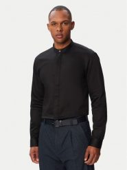 HUGO Koszula Kaleb 50544949 Czarny Slim Fit. Czarne koszule męskie Hugo, m, bez wzorów, z bawełny, biznesowe, bez kołnierzyka, bez ramiączek. Za 449.99 zł.