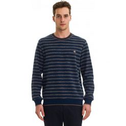 Galvanni sweter męski Gentle XL, ciemnoniebieski. Niebieskie swetry męskie Galvanni, m, bez wzorów, z materiału, bez kołnierzyka, bez ramiączek. W wyprzedaży za 169.00 zł.