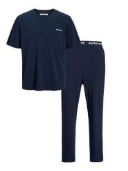 Jack & Jones Piżama Everest 12273633 Granatowy Standard Fit. Niebieskie piżamy męskie Jack & Jones, l, bez wzorów, z bawełny, bez kołnierzyka, bez ramiączek. Za 149.99 zł.