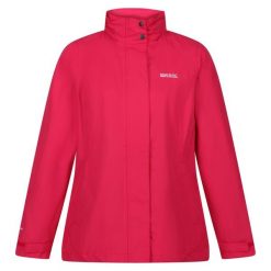 Kurtka turystyczna przeciwdeszczowa Damska Daysha. Czerwone kurtki sportowe damskie Regatta, xl, bez wzorów, z elastanu, bez ramiączek, z kapturem, trekkingowe. Za 200.99 zł.