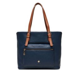 Torebka Beverly Hills Polo Club. Niebieskie shopperki damskie Beverly Hills Polo Club, bez wzorów, bez dodatków. Za 249.99 zł.