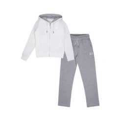 Bluza z bawełna z kaptur na czas wolny na co dzień. Białe bluzy damskie LEONE 1947 APPAREL, bez wzorów, z bawełny, sportowe, bez ramiączek, bez kaptura. W wyprzedaży za 136.83 zł.