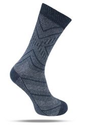 Ciepłe Wełniane Skarpetki Zimowe - Drobny Wzór, Niebieskie. Niebieskie skarpety męskie His Story, bez wzorów, z elastanu. Za 39.99 zł.