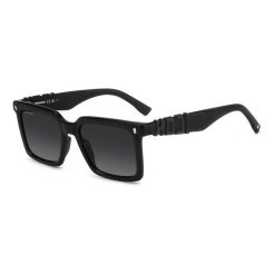Okulary przeciwsłoneczne DSQUARED2 ICON 0025/S 807 dla mężczyzn, rozmiar 53 mm. Czarne okulary przeciwsłoneczne damskie DSQUARED, prostokątne. Za 888.75 zł.