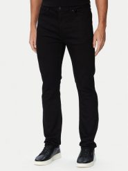 HUGO Jeansy 708 50570061 Czarny Slim Fit. Czarne jeansy męskie Hugo, z bawełny. Za 449.99 zł.