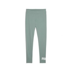 Legginsy damskie z logo No. 1 ESS PUMA Green Moon. Szare legginsy damskie Puma, bez wzorów, z gumy. W wyprzedaży za 94.00 zł.