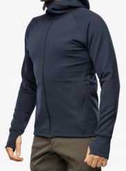Bluza polarowa Houdini Mono Air Houdi - blue illusion. Niebieskie bluzy damskie Colour Pleasure, bez wzorów, z polaru, bez ramiączek, bez kaptura. Za 851.46 zł.