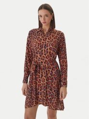 LOLA CASADEMUNT Sukienka koszulowa MS2616017 Brązowy Regular Fit. Brązowe sukienki damskie LOLA CASADEMUNT, m, bez wzorów, z wiskozy, bez kołnierzyka, bez ramiączek, koszulowe. Za 712.99 zł.