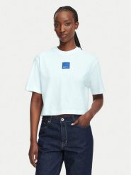 Karl Lagerfeld Jeans T-Shirt B3W17022 Biały Boxy Fit. Białe t-shirty damskie Karl Lagerfeld Jeans, s, bez wzorów, z bawełny, bez kołnierzyka, bez ramiączek. Za 219.99 zł.