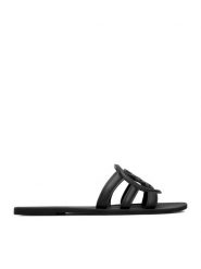 Nine West Klapki CEO-CT1120 Czarny. Czarne klapki damskie Nine West, bez wzorów, z materiału, bez obcasa, bez zapięcia. Za 89.99 zł.