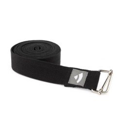 Pasek do jogi Bodhi Asana belt XL 3m - czarny. Czarne paski damskie BODHI, bez wzorów, z bawełny. Za 49.99 zł.