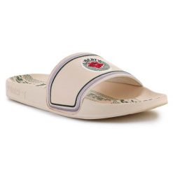 Klapki Puma x Liberty Leadcat 2.0 Sandals W 385288-01 beżowy. Brązowe klapki damskie bez wzorów, biznesowe, bez obcasa, bez zapięcia. Za 287.72 zł.