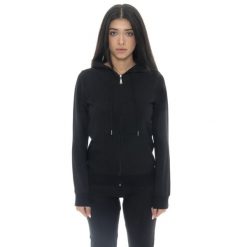 Bluza z bawełna z kaptur na co dzień na siłownię. Czarne bluzy damskie LEONE 1947 APPAREL, bez wzorów, z bawełny, sportowe, bez ramiączek, bez kaptura. Za 178.93 zł.