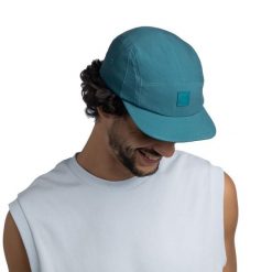 5-panelowa czapka Buff Solid. Niebieskie czapki damskie Buff, na lato, bez wzorów, z elastanu, sportowe. Za 121.22 zł.