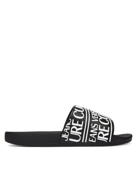 Versace Jeans Couture Klapki 80YA3SQ1 Czarny. Czarne klapki męskie Versace Jeans Couture, bez wzorów, z gumy, bez zapięcia. Za 192.99 zł.