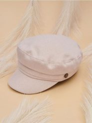 Czapka bosmanka - beżowy. Brązowe czapki damskie Sinsay, bez wzorów. Za 19.99 zł.