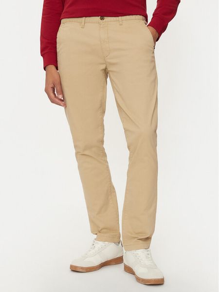 U.S. Polo Assn. Chinosy MUP3346 Beżowy Slim Fit. Brązowe eleganckie spodnie męskie U.S. Polo Assn., bez wzorów, z bawełny. Za 169.99 zł.