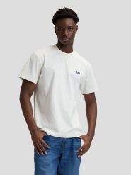 MESKA KOSZULKA LEE SS SMALL LOGO TEE NATURAL 112376490. T-shirty męskie Lee, m, bez wzorów, bez kołnierzyka, bez ramiączek. Za 79.99 zł.