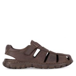 Sandały Lasocki. Brązowe sandały męskie Lasocki, bez wzorów, bez zapięcia. Za 89.99 zł.