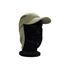 Czapka wędkarska z daszkiem 500. Szare czapki damskie CAPERLAN, bez wzorów, z materiału. Za 39.99 zł.
