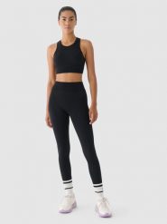 4F Legginsy treningowe bezszwowe 4F x Anna Lewandowska - czarne S/M. Czarne legginsy damskie 4F, m, bez wzorów, z dzianiny, z podwyższonym stanem, na fitness i siłownię. Za 89.99 zł.