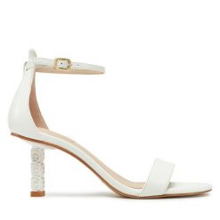 Sandały Liu Jo. Białe sandały damskie Liu Jo, bez wzorów, bez obcasa, na szpilce, bez zapięcia. Za 509.99 zł.