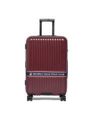 Beverly Hills Polo Club Walizka średnia CEO-BHPC-M-007-08-BURGUNDY Bordowy. Czerwone walizki męskie Beverly Hills Polo Club, bez wzorów, z tworzywa sztucznego, średnie. Za 359.99 zł.