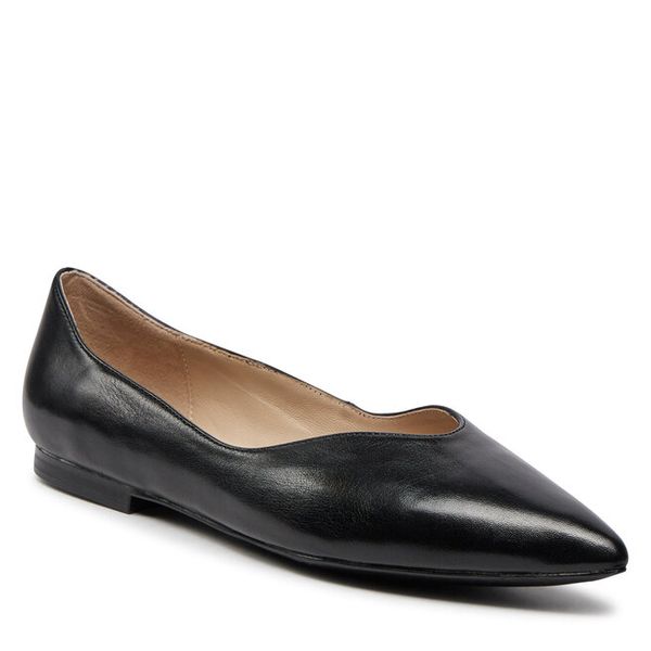 Baleriny Caprice. Czarne balerinki damskie Caprice, bez wzorów, bez obcasa, bez zapięcia. Za 349.99 zł.