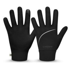 Rękawiczki do biegania Fitness Siroko Neutron. Czarne rękawiczki męskie SIROKO, bez wzorów, z materiału. Za 84.00 zł.