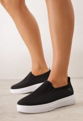 Czarne Tenisówki z Siateczki na Niskiej Platformie Helelin. Czarne trampki i tenisówki damskie Renee, bez wzorów, bez zapięcia. Za 69.99 zł.