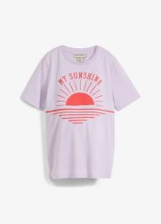 T-shirt 2 w 1 na okres ciązy i do karmienia z bawełny organicznej. Fioletowe t-shirty damskie bonprix, bez wzorów, z bawełny, bez kołnierzyka, bez ramiączek. Za 79.99 zł.