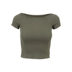 Koszulka Damska/żebrowana Bez Ramiączek. Zielone bluzki damskie Urban Classics, l, bez wzorów, sportowe, bez kołnierzyka, bez ramiączek. Za 48.99 zł.