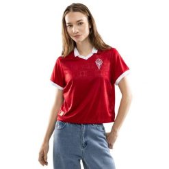 Damska koszulka crop top 120. rocznica Real Sporting de Gijón Siroko SC120 Spor. Czerwone koszulki sportowe damskie SIROKO, bez wzorów, z tkaniny, bez ramiączek. Za 295.00 zł.