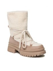 Jenny Fairy Trapery WS5795-16 Beżowy. Brązowe trapery damskie Jenny Fairy, z materiału, bez zapięcia. Za 99.99 zł.