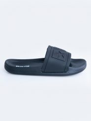 Klapki damskie plażowe czarne DD274A271 901. Czarne klapki damskie BIG STAR, na lato, bez wzorów, eleganckie, bez obcasa, bez zapięcia. Za 89.99 zł.