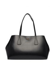 Calvin Klein Torebka Ck Snap Large Tote LV04F3502G Czarny. Czarne shopperki damskie Calvin Klein, bez wzorów, ze skóry, bez dodatków. Za 749.99 zł.