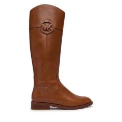Kozaki MICHAEL Michael Kors. Brązowe kozaki damskie MICHAEL Michael Kors, bez wzorów, bez obcasa, na płaskiej podeszwie, bez zapięcia. Za 1,239.00 zł.