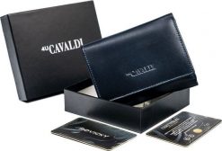 4U Cavaldi Mały, poziomy portfel damski ze skóry naturalnej, z ochroną RFID Cavaldi Nie dotyczy. Brązowe portfele damskie 4U Cavaldi, ze skóry. Za 114.59 zł.