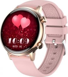 Smartwatch Rubicon RNCF09 Różowy (RNCF09). Czerwone zegarki smartwatch Rubicon, bez wzorów. Za 160.13 zł.