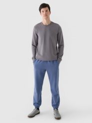 4F Spodnie dresowe joggery męskie - niebieskie XL. Niebieskie spodnie materiałowe męskie 4F, m, bez wzorów, z bawełny. Za 149.99 zł.
