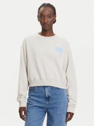 Tommy Jeans Bluza DW0DW21345 Beżowy Relaxed Fit. Brązowe bluzy damskie Tommy Jeans, m, bez wzorów, z bawełny, bez ramiączek, bez kaptura. Za 319.99 zł.
