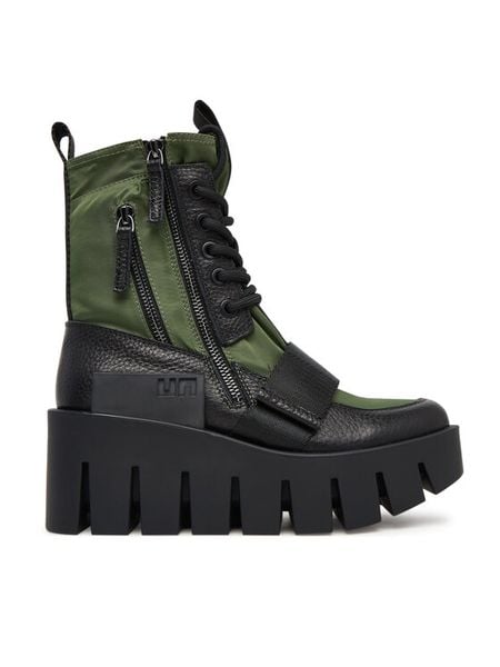 United Nude Trzewiki Grip Combat Lo 10961904165 Khaki. Brązowe botki damskie United Nude, bez wzorów, ze skóry, bez obcasa, na koturnie, bez zapięcia. Za 1,579.00 zł.