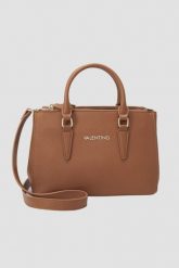 VALENTINO Brązowa shopperka Zero Re. Brązowe shopperki damskie Valentino by Mario Valentino, bez wzorów, bez dodatków. W wyprzedaży za 499.99 zł.