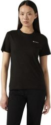 Koszulka damska Champion SS Tee czarna 118091 KK001 XL. Czarne bluzki damskie Champion, xl, bez wzorów, bez kołnierzyka, bez ramiączek. Za 124.65 zł.