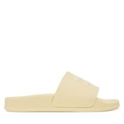 Klapki Elisabetta Franchi. Żółte klapki damskie Elisabetta Franchi, bez wzorów, sportowe, bez obcasa, bez zapięcia. Za 229.99 zł.