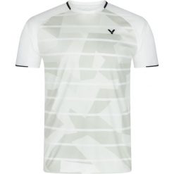 Koszulka do tenisa dla dorosłych Victor T-33104 A. Białe bluzki damskie Victor, xl, bez wzorów, sportowe, bez kołnierzyka, bez ramiączek. Za 129.99 zł.